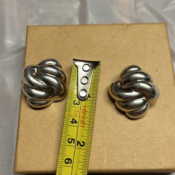 Vintage sterling silver clip earrings - Picture 5 of 5